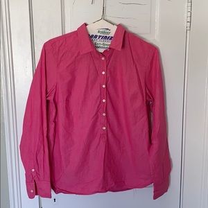 Mid button up crew shirt